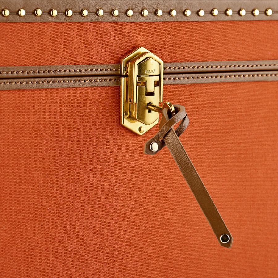 Wolf Ida Trunk Jewellery Box Orange