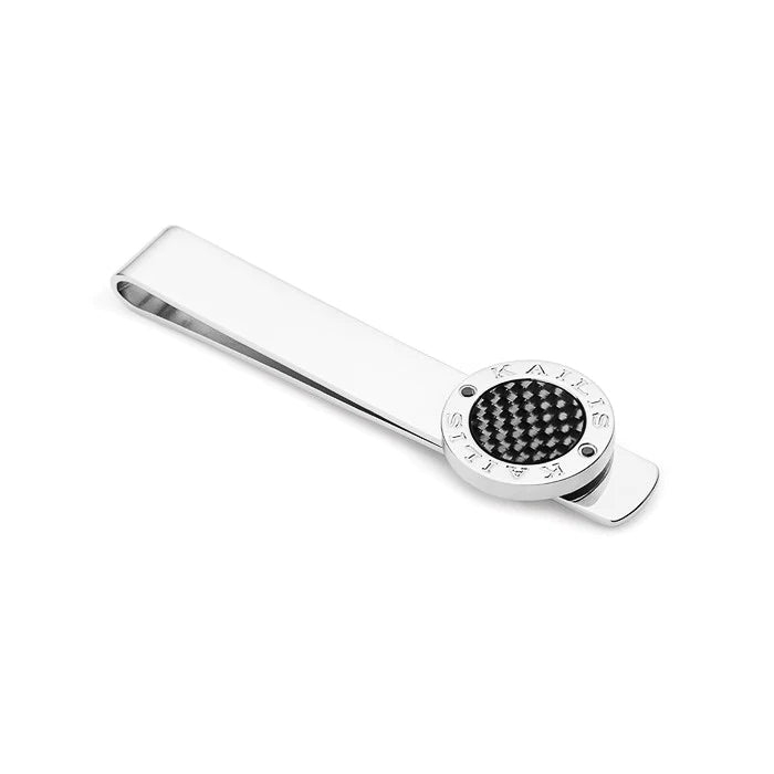 Kailis Sterling Silver Carbon Fibre Tie Bar