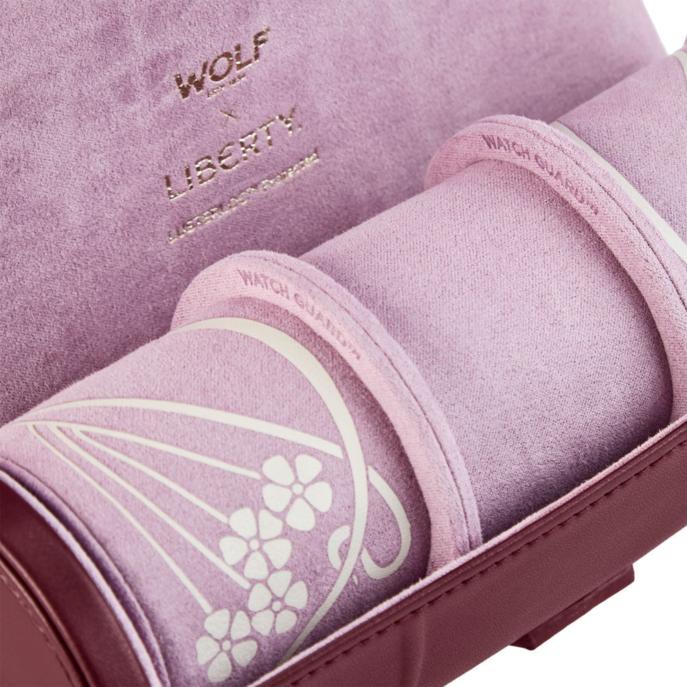 WOLF x Liberty Triple Watch Roll - Burgundy