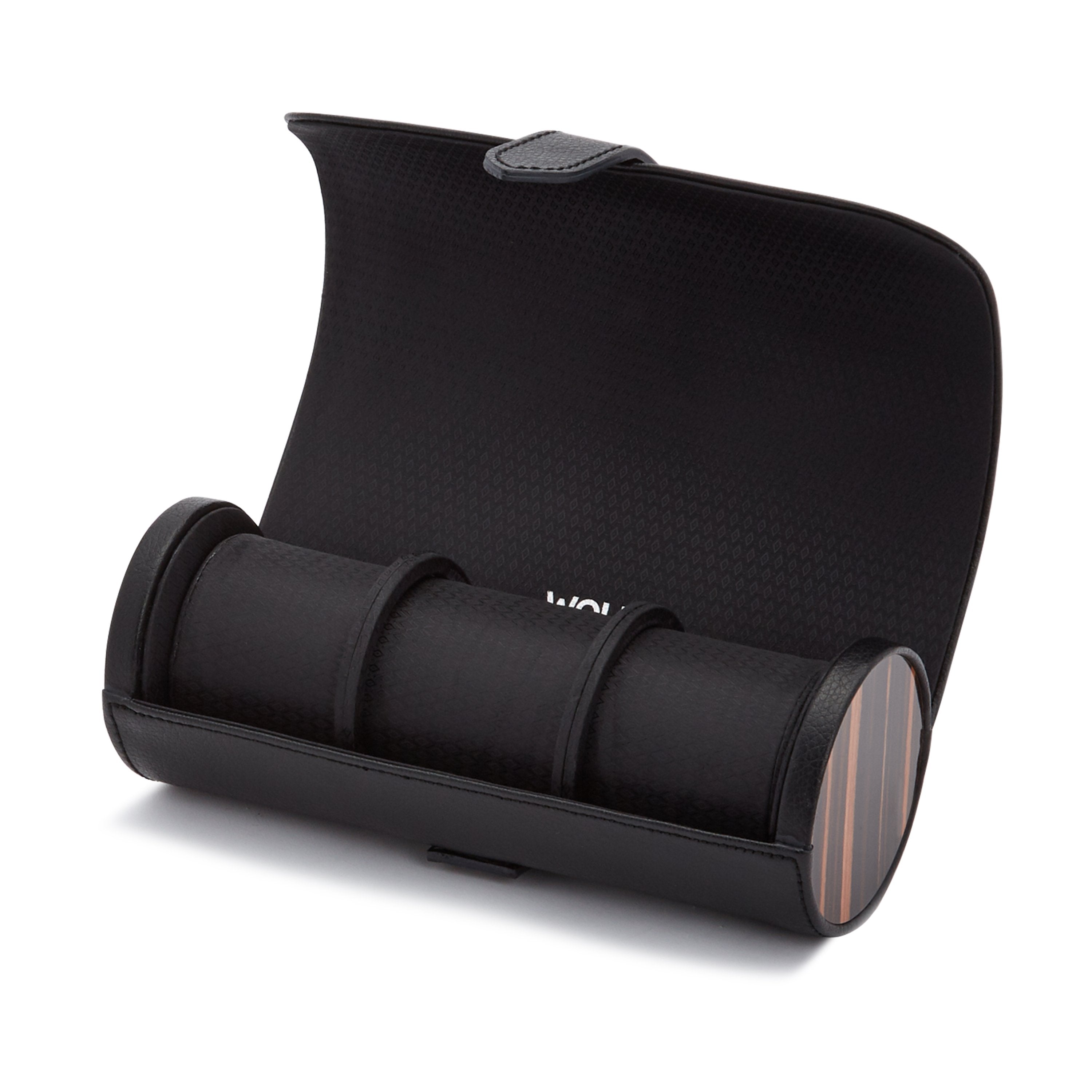 Wolf Roadster Triple Watch Roll Black