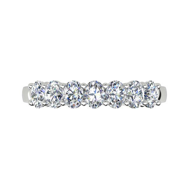 18ct White Gold 1.01ct Oval Diamond Anniversary Ring