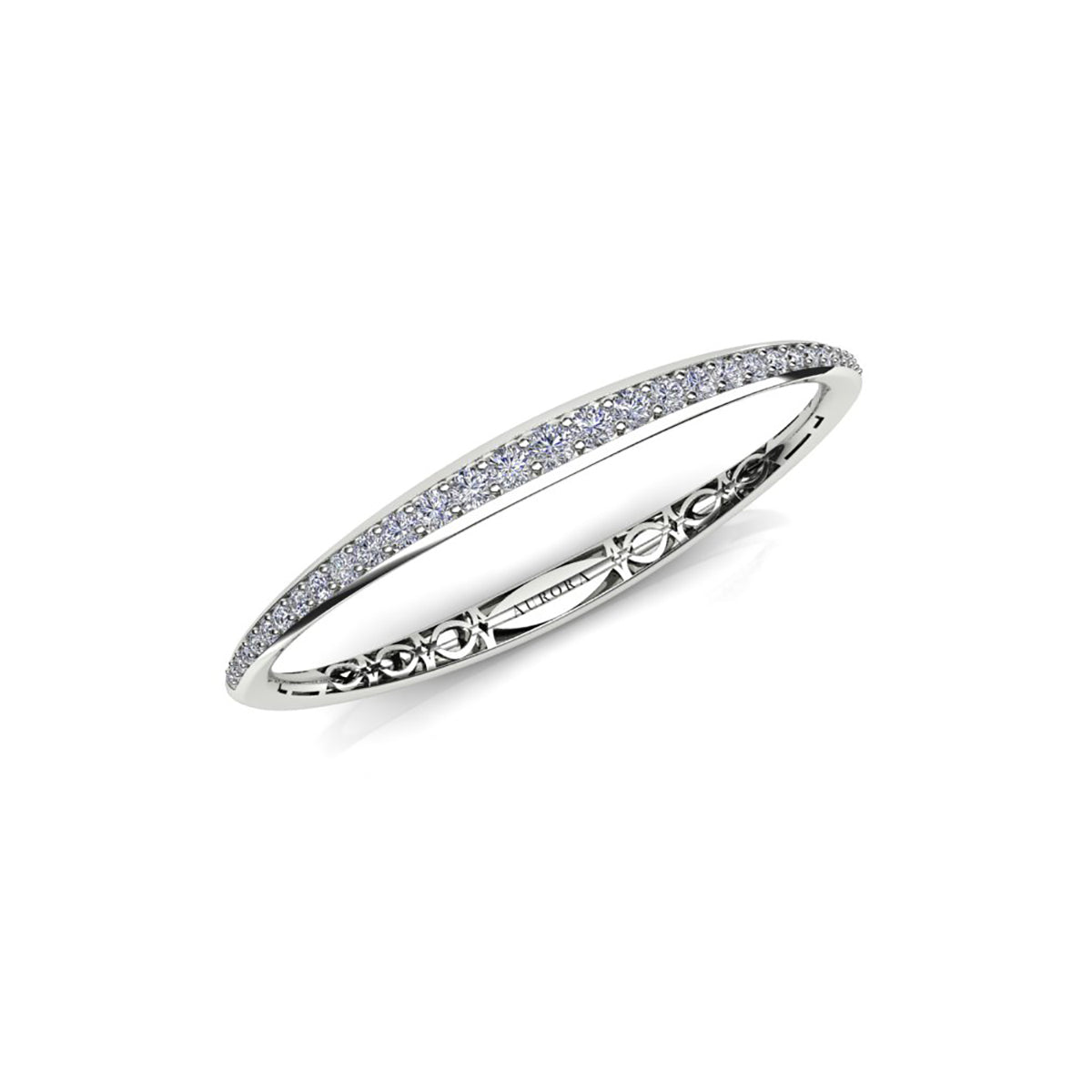 18ct White Gold Diamond Bangle