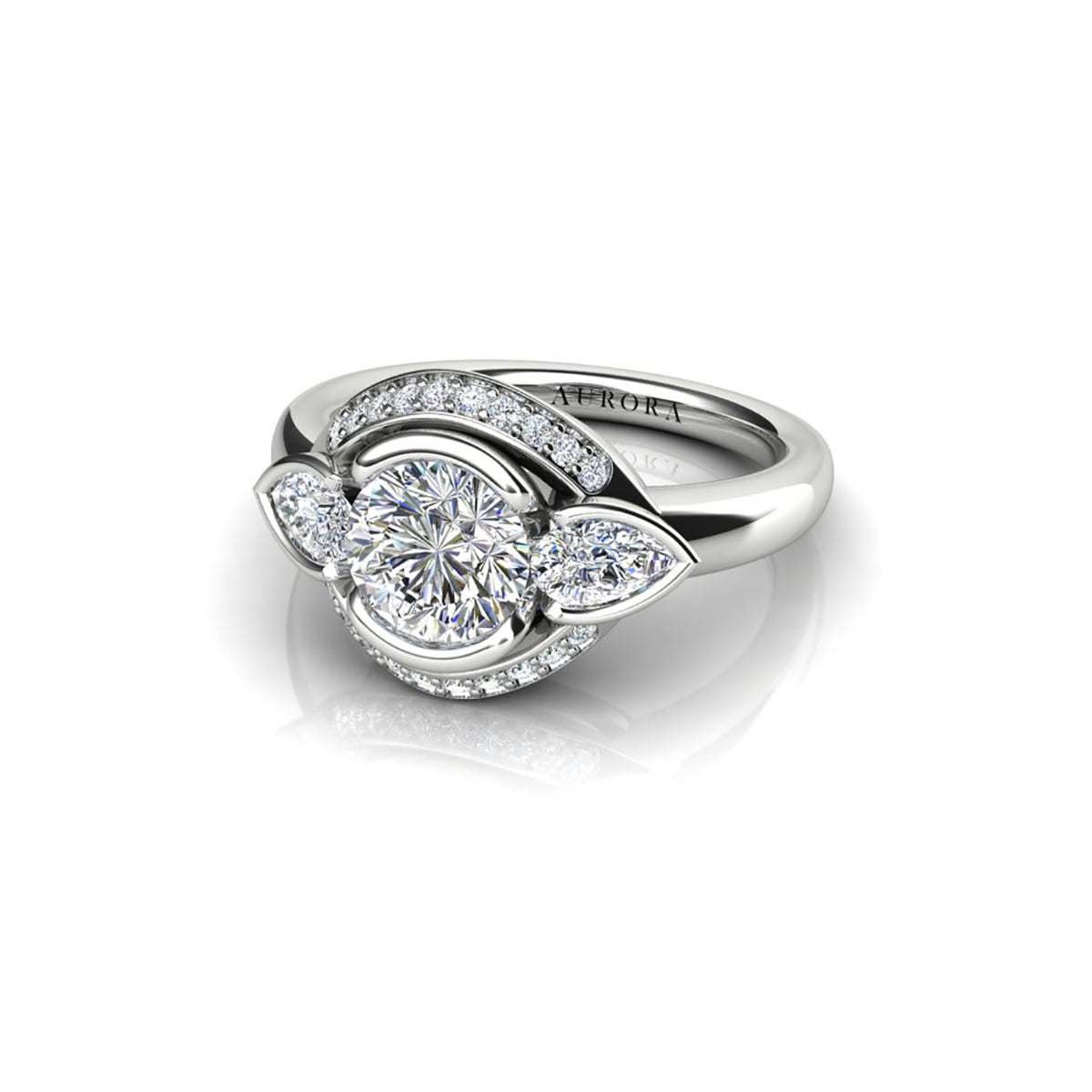 18ct White Gold Diamond Engagement Ring