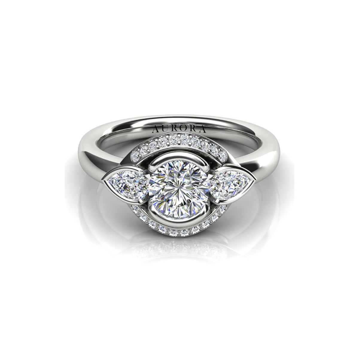 18ct White Gold Diamond Engagement Ring
