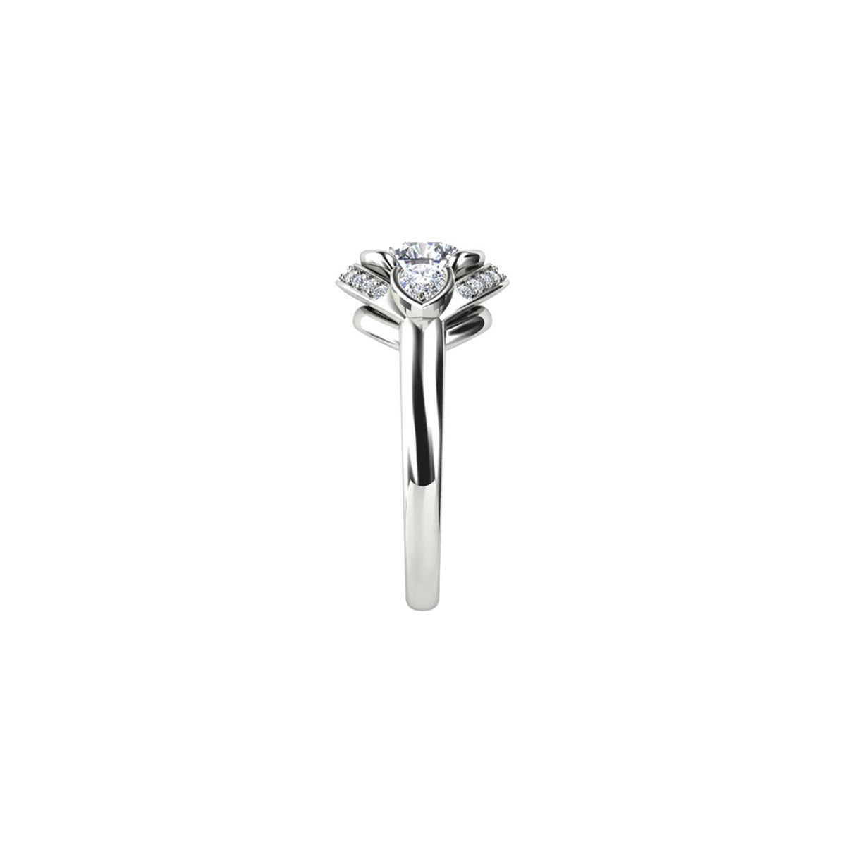 18ct White Gold Diamond Engagement Ring