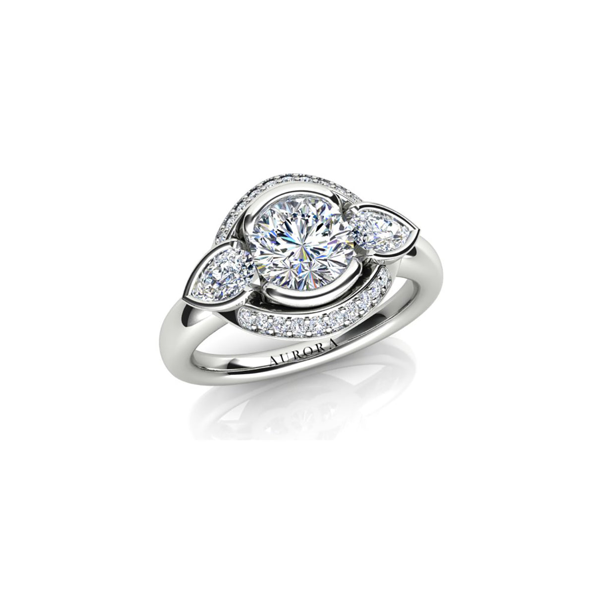 18ct White Gold Diamond Engagement Ring