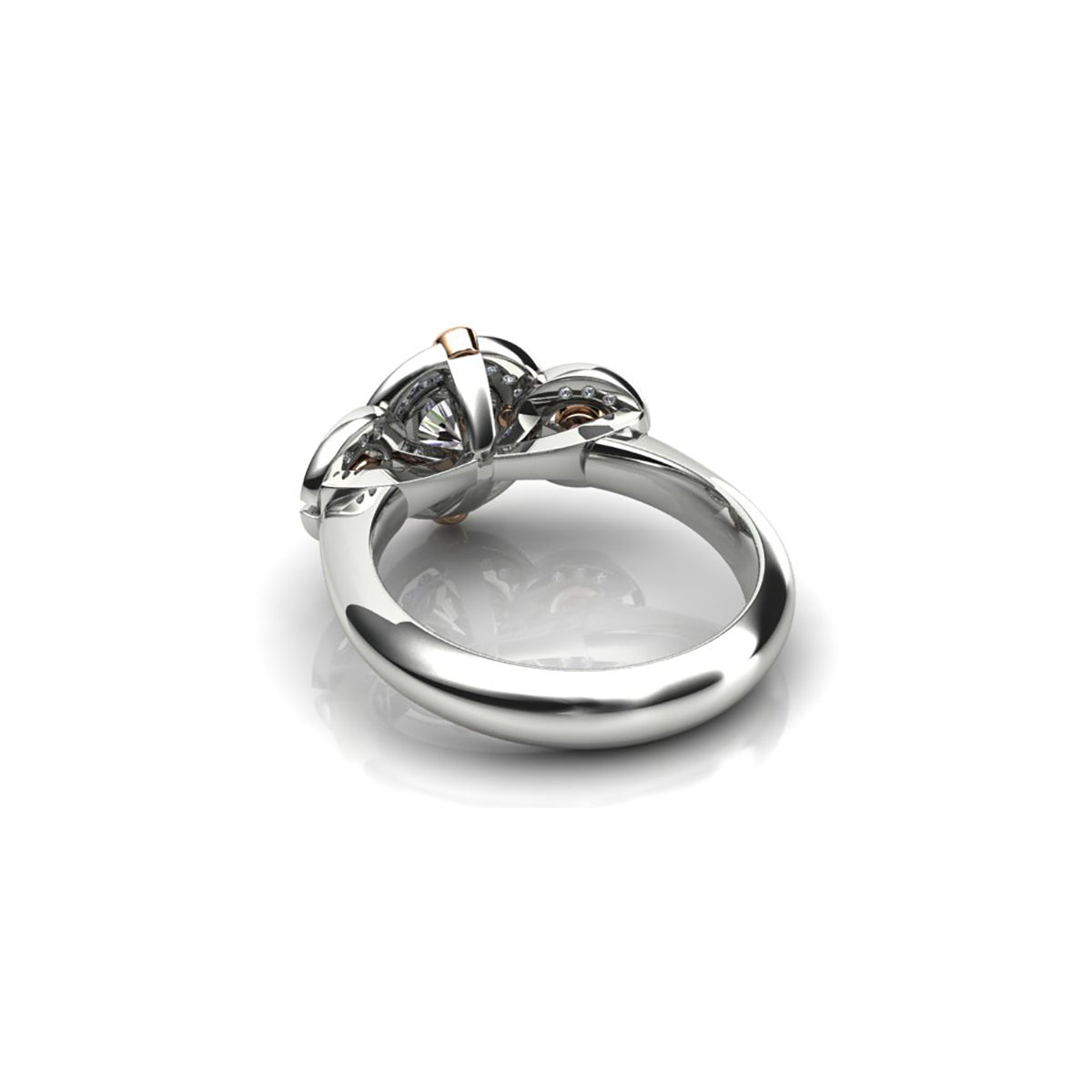 18ct White & Rose Gold Diamond Engagement Ring