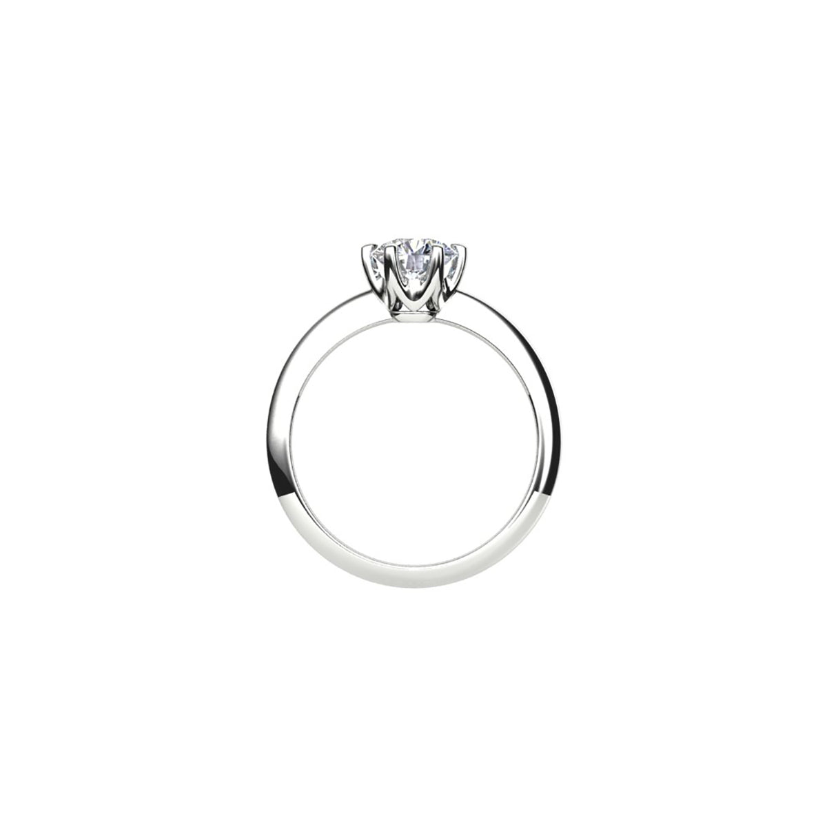 18ct White Gold Diamond Solitaire Engagement Ring