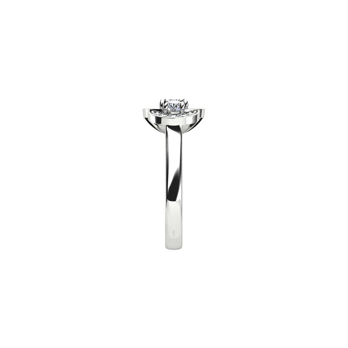 18ct White Gold Diamond Trilogy Engagement Ring