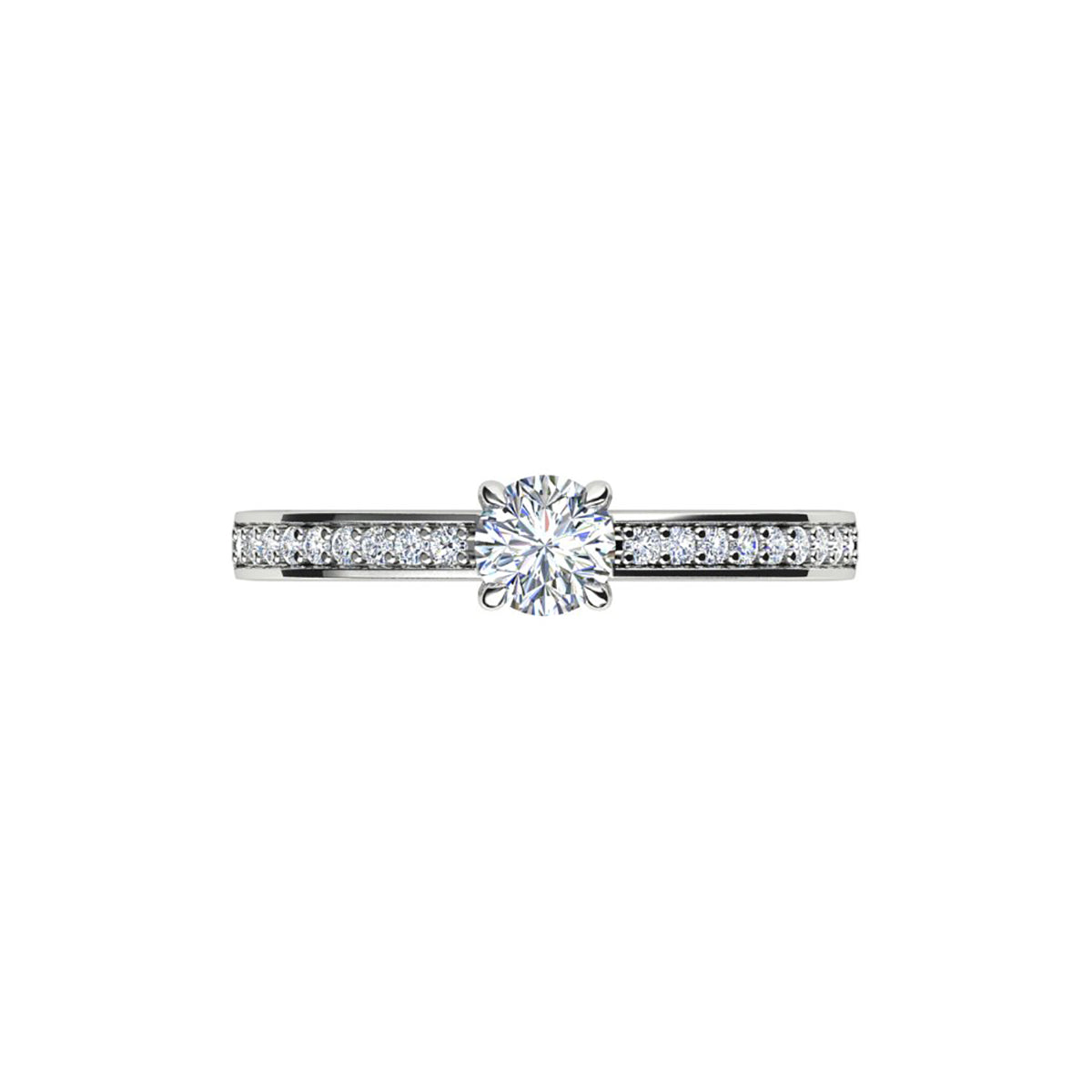 18ct White Gold Diamond Solitaire Engagement Ring