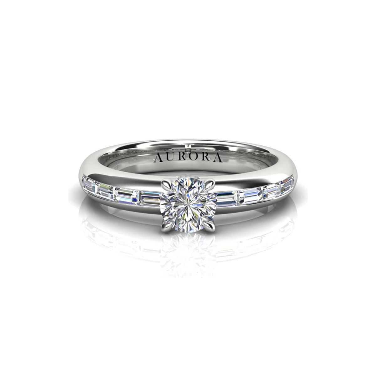 18ct White Gold Diamond Engagement Ring