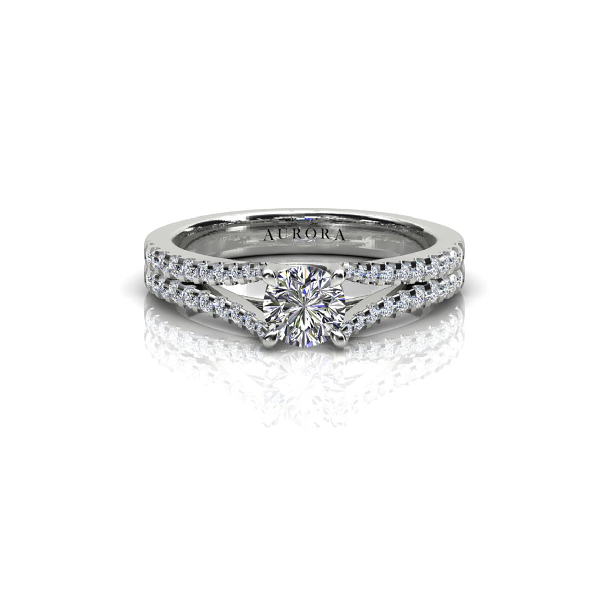 18ct White Gold Diamond Solitaire Engagement Ring