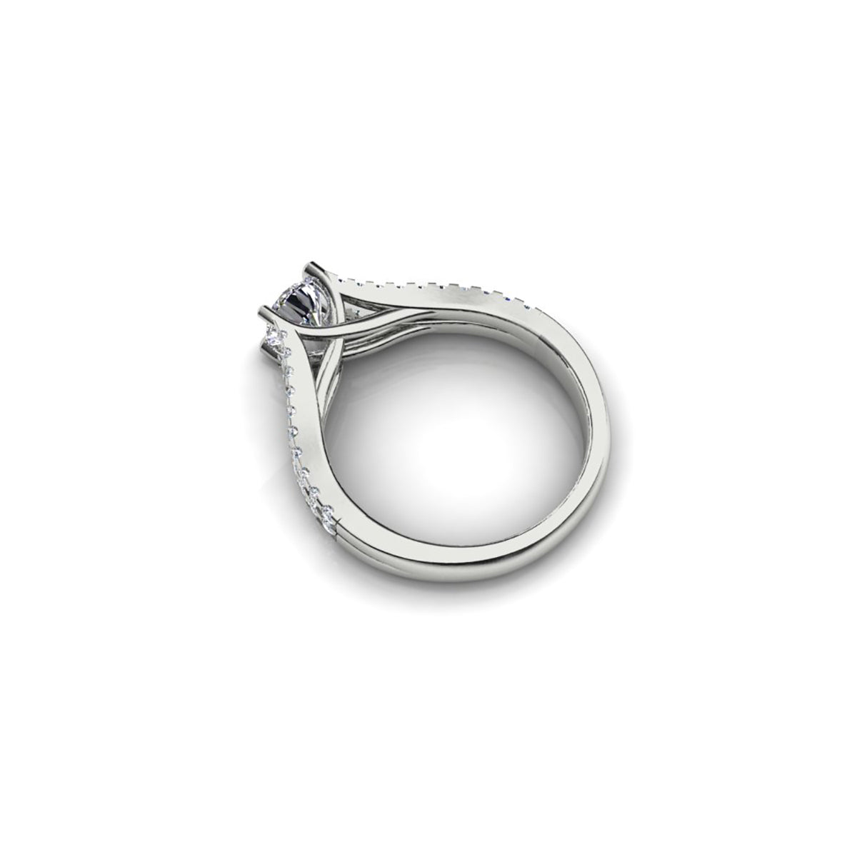 18ct White Gold Diamond Solitaire Engagement Ring