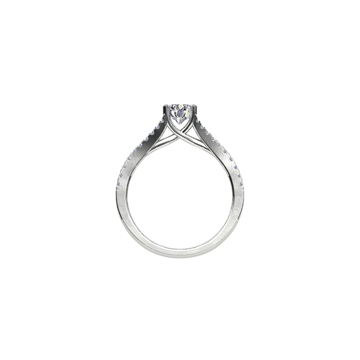 18ct White Gold Diamond Solitaire Engagement Ring