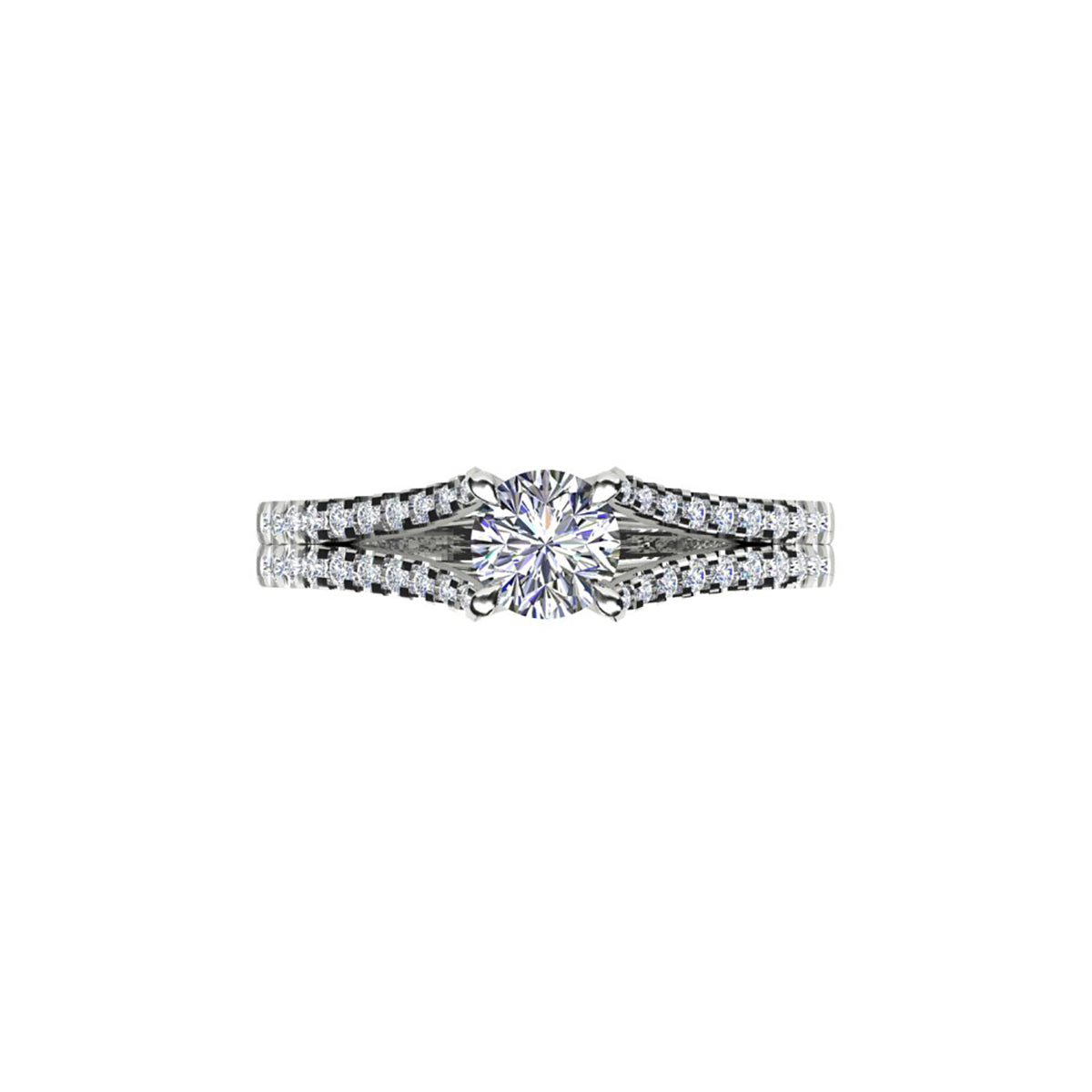 18ct White Gold Diamond Solitaire Engagement Ring