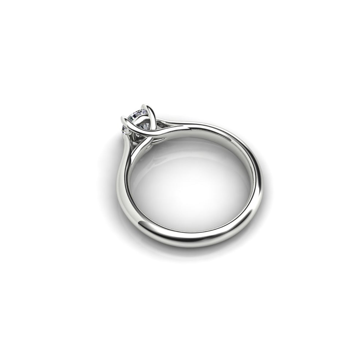 18ct White Gold Diamond Solitaire Engagement Ring