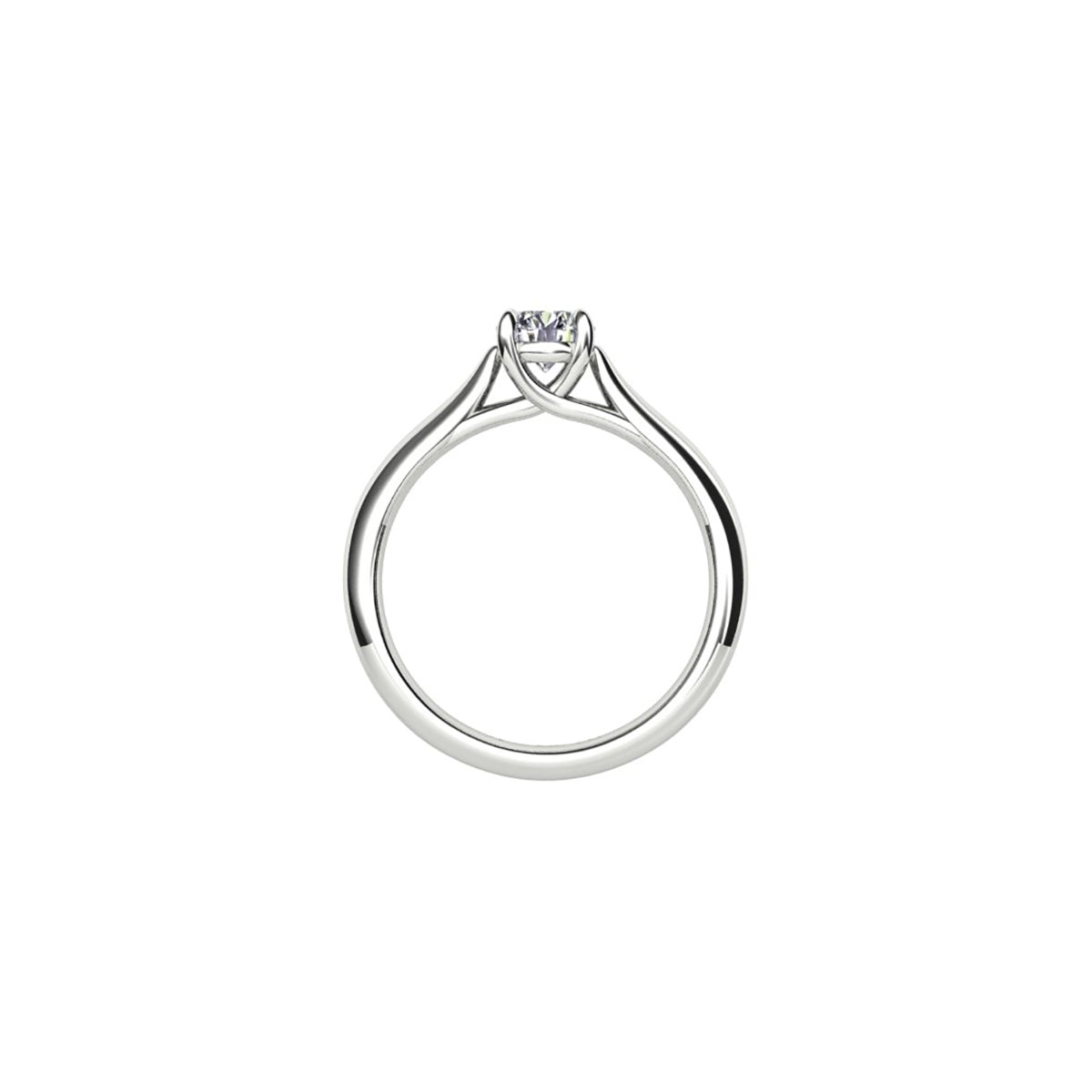 18ct White Gold Diamond Solitaire Engagement Ring