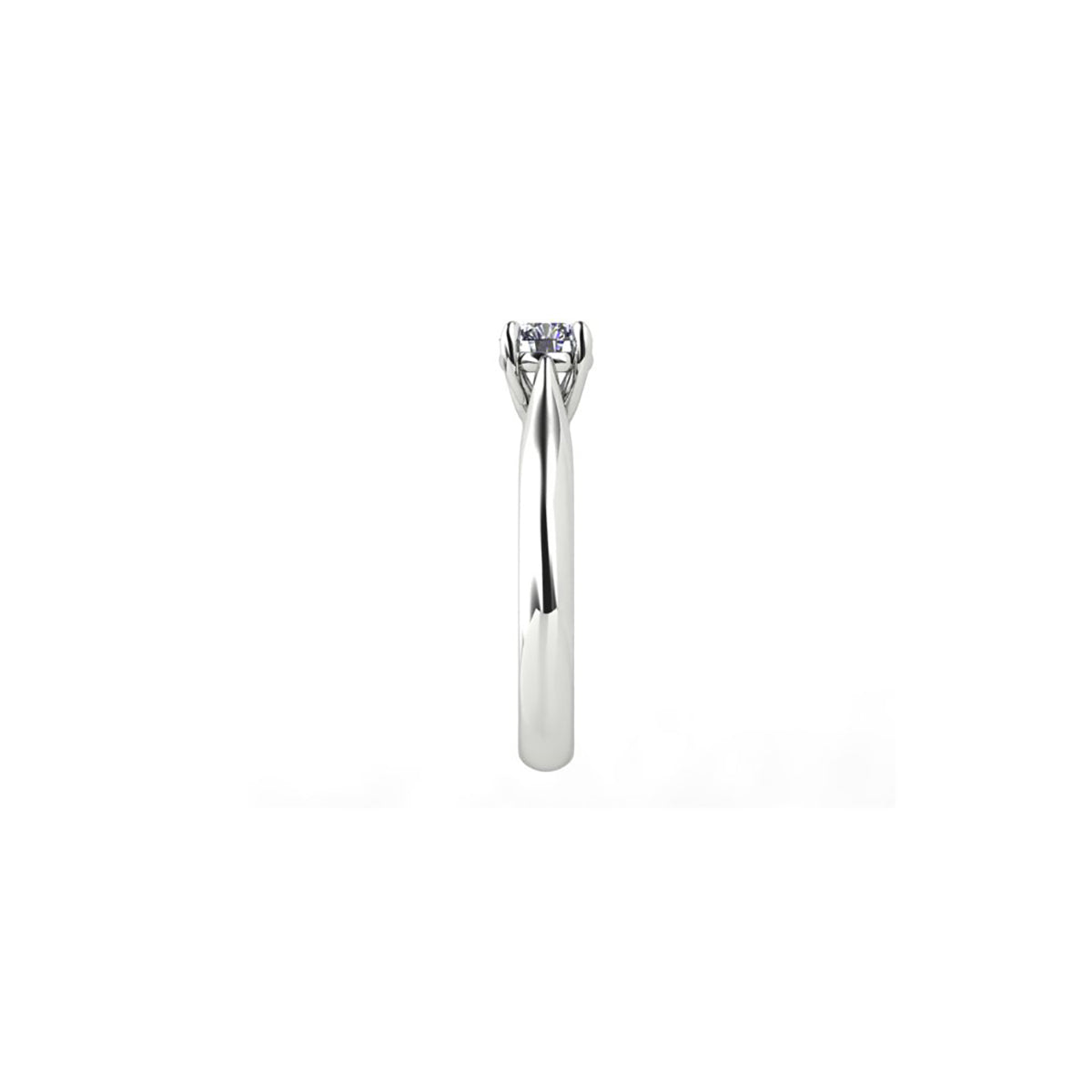 18ct White Gold Diamond Solitaire Engagement Ring