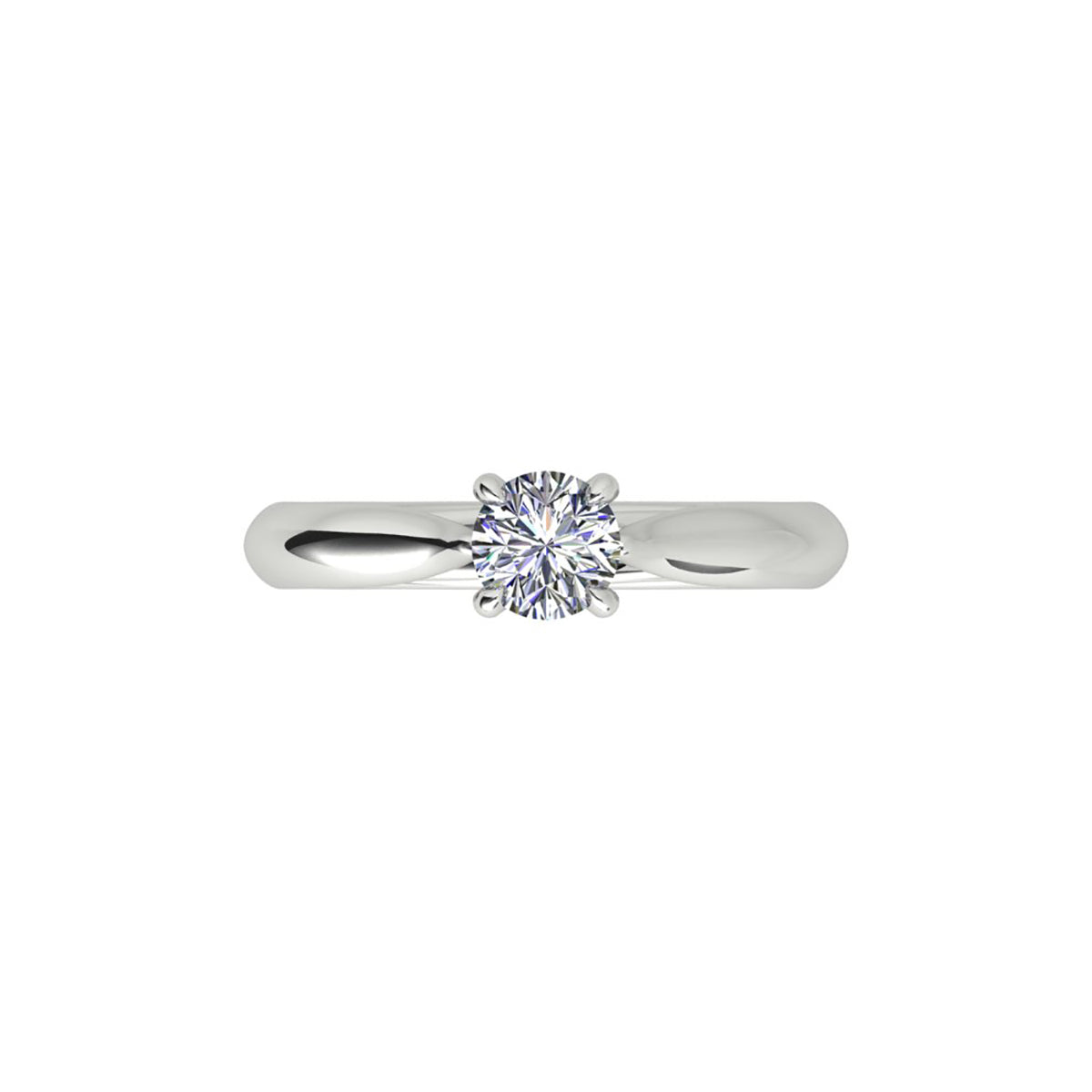 18ct White Gold Diamond Solitaire Engagement Ring