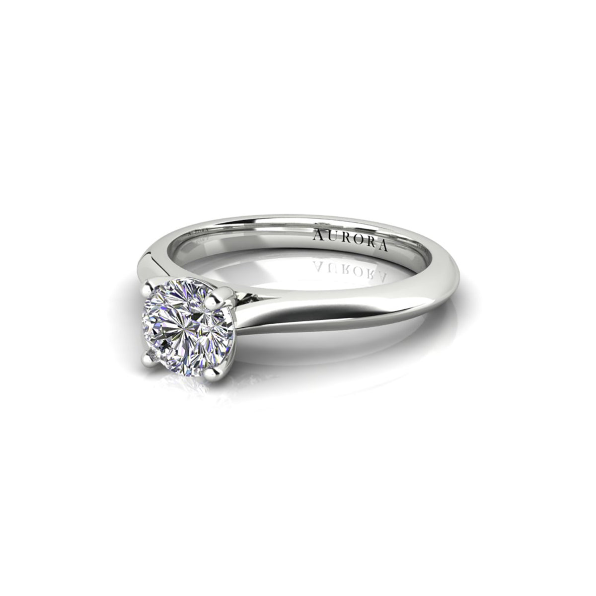 18ct White Gold Diamond Solitaire Engagement Ring
