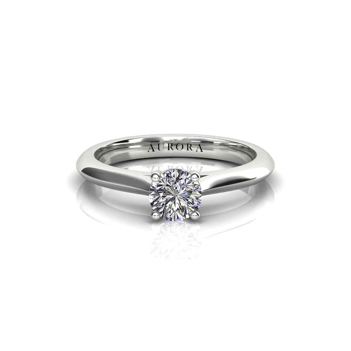 18ct White Gold Diamond Solitaire Engagement Ring