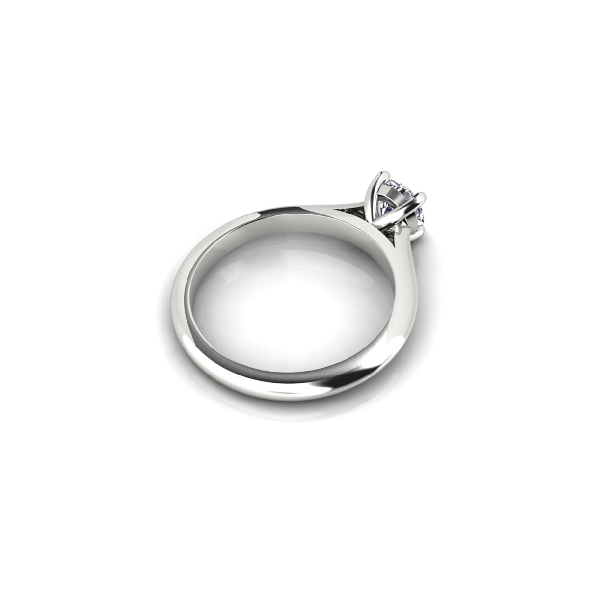 18ct White Gold Diamond Solitaire Engagement Ring