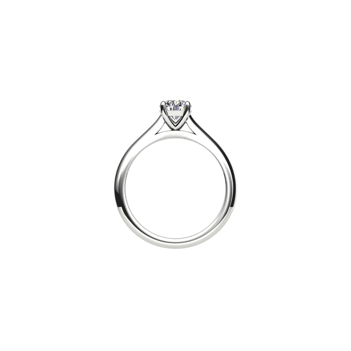 18ct White Gold Diamond Solitaire Engagement Ring