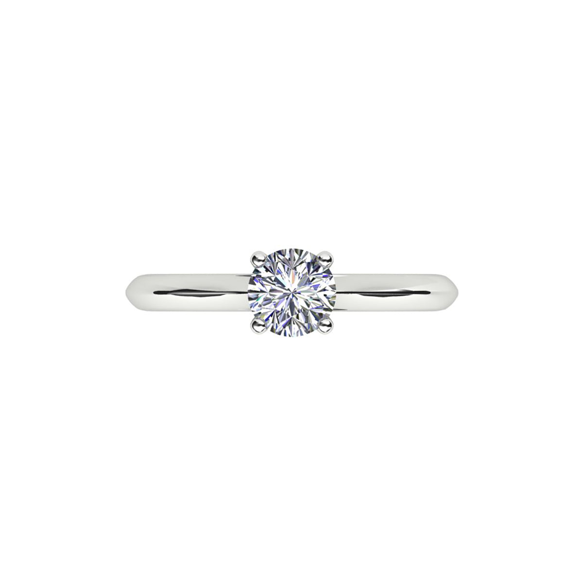 18ct White Gold Diamond Solitaire Engagement Ring