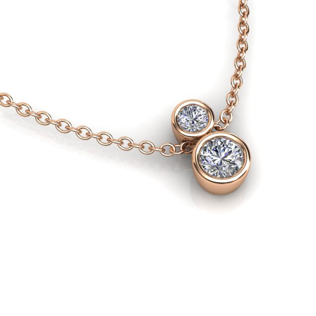 18ct Rose Gold Diamond Pendant