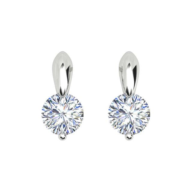 18ct White Gold 0.50ct Diamond Set Stud Earrings