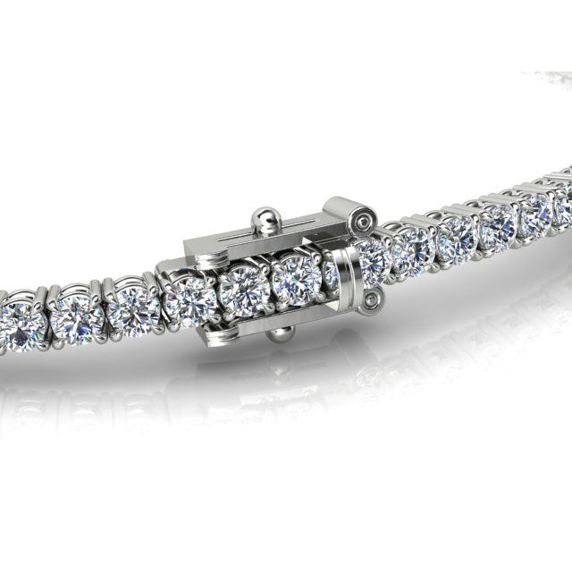 4-Claw Diamond Tennis Bracelet in 18ct White Gold
