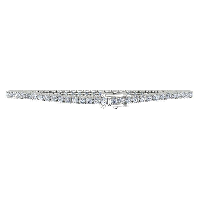 4-Claw Diamond Tennis Bracelet in 18ct White Gold