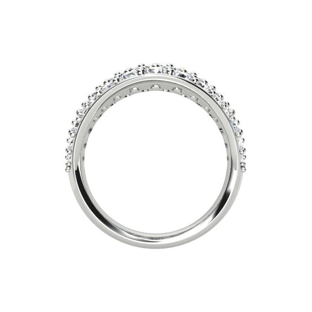 18ct White Gold 3.10ct Pavé Round Brilliant Diamond Dress Ring