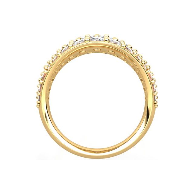 18ct Yellow Gold 3.10ct Pavé Champagne Diamond Dress Ring