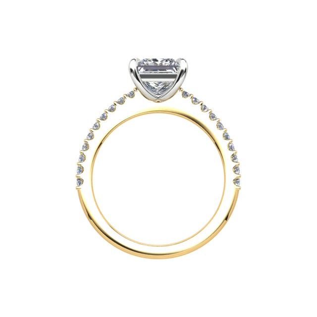 18ct Yellow Gold & Platinum 1.75ct 4-Claw Diamond Engagement Ring