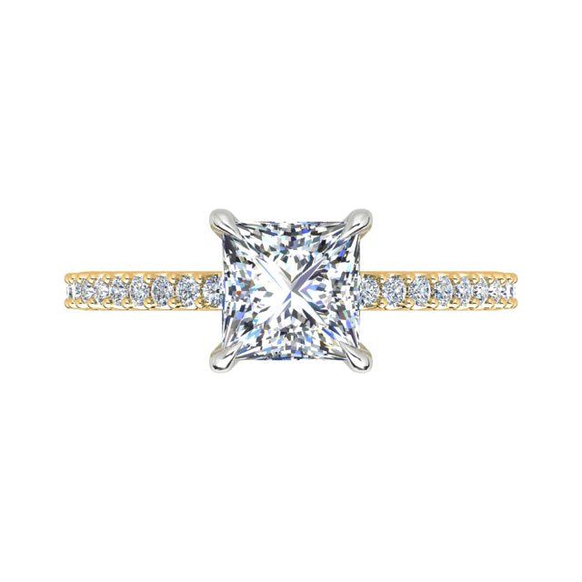 18ct Yellow Gold & Platinum 1.75ct 4-Claw Diamond Engagement Ring