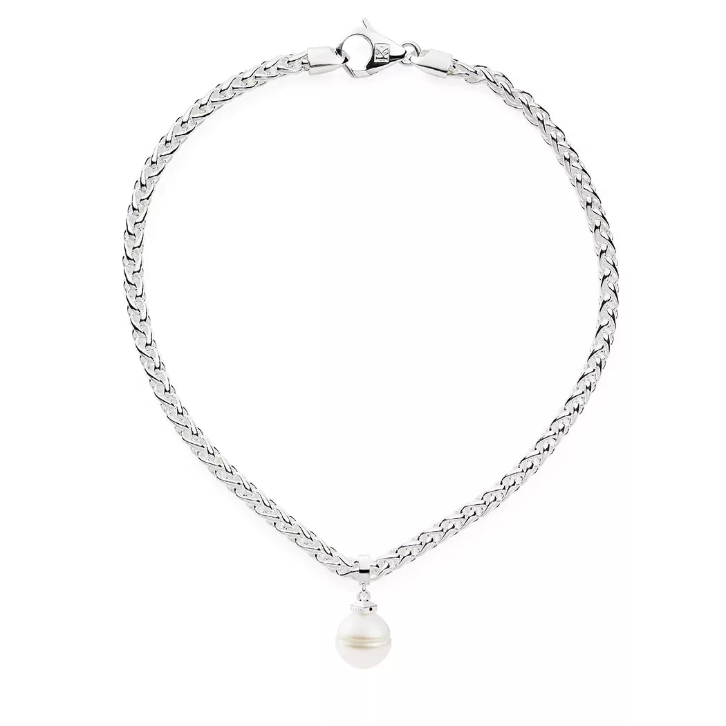 Kailis Sterling Silver Geometric Wheat Sliding Necklace