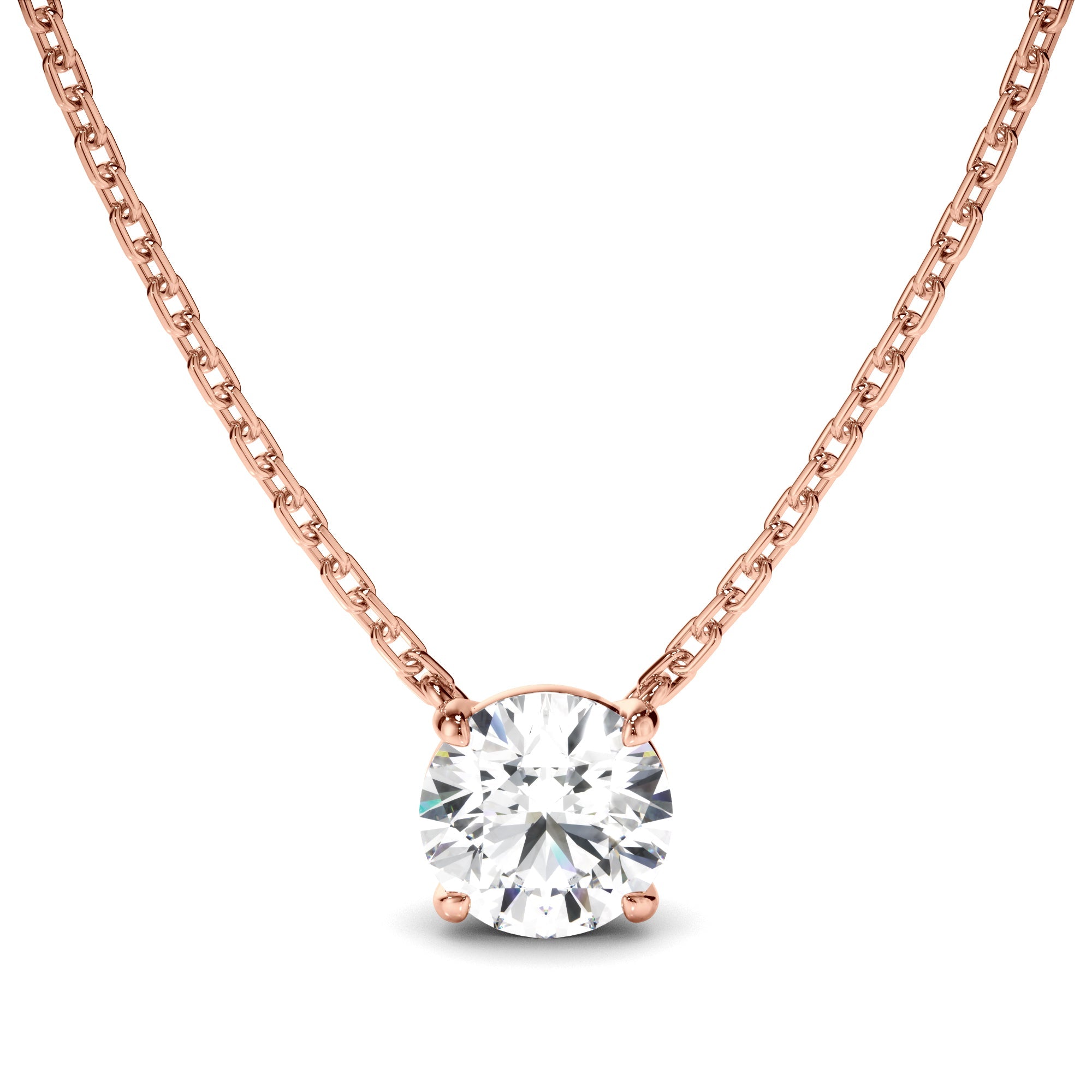 Round Brilliant Cut Diamond Necklet