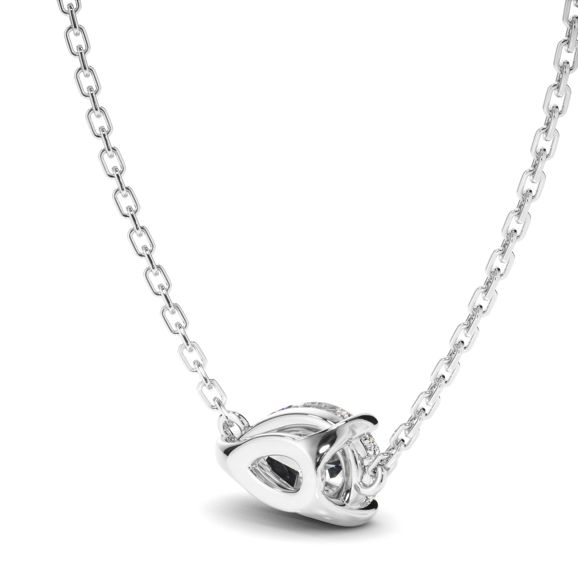East West Pear Cut Diamond Necklet