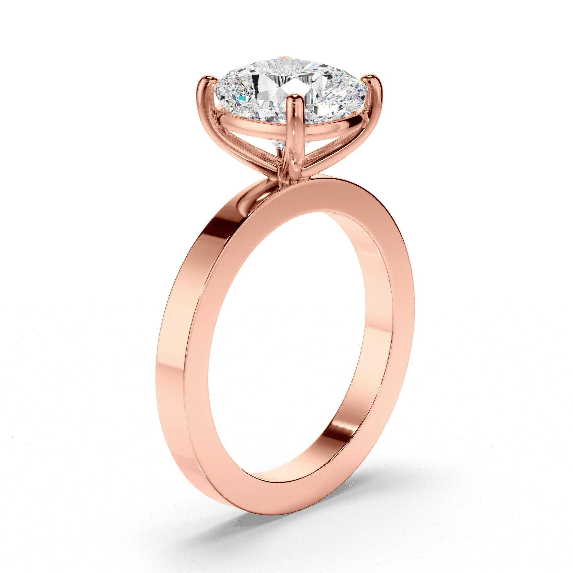 Cushion Cut Diamond Solitaire Engagement Ring