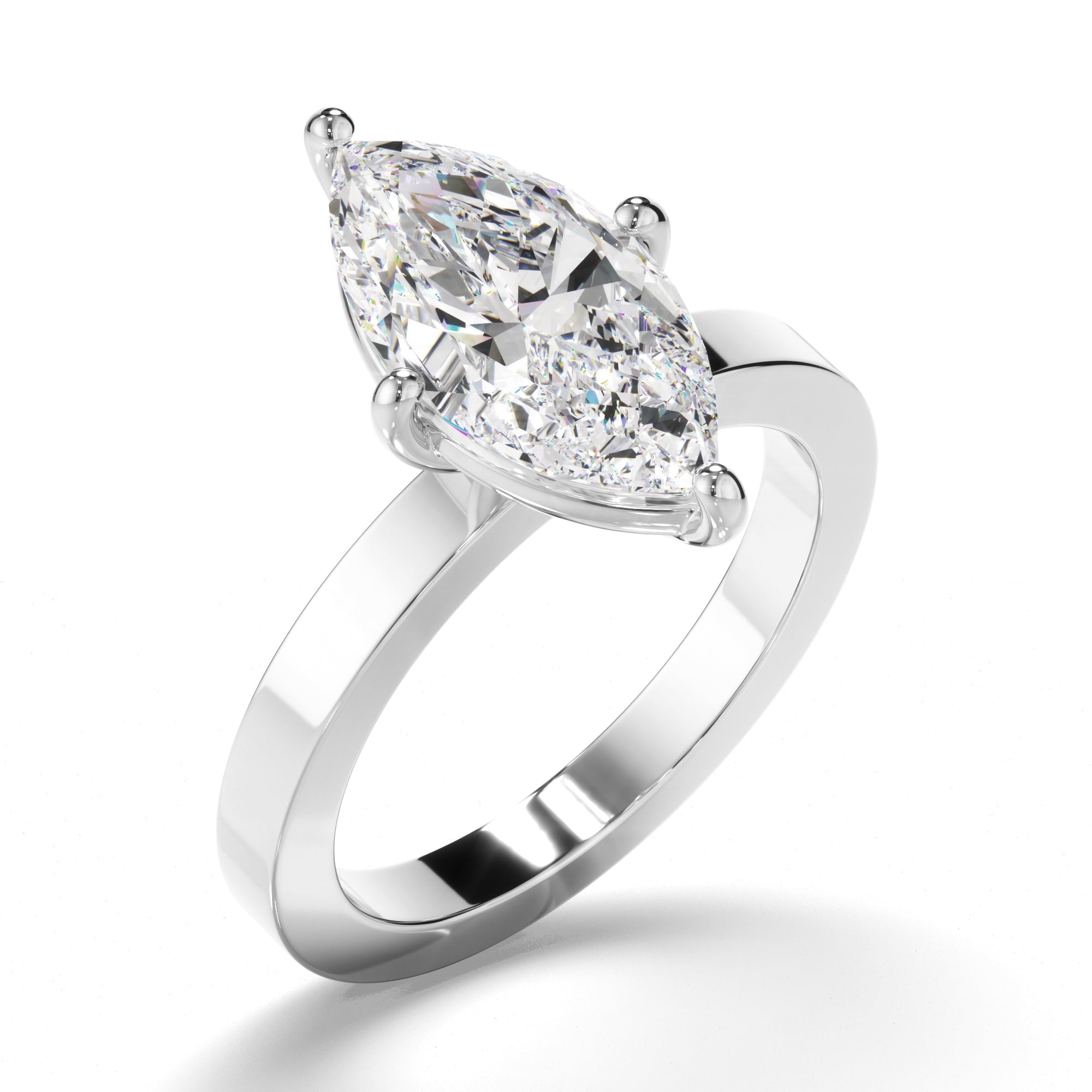 Marquise Cut Diamond Solitaire Engagement Ring