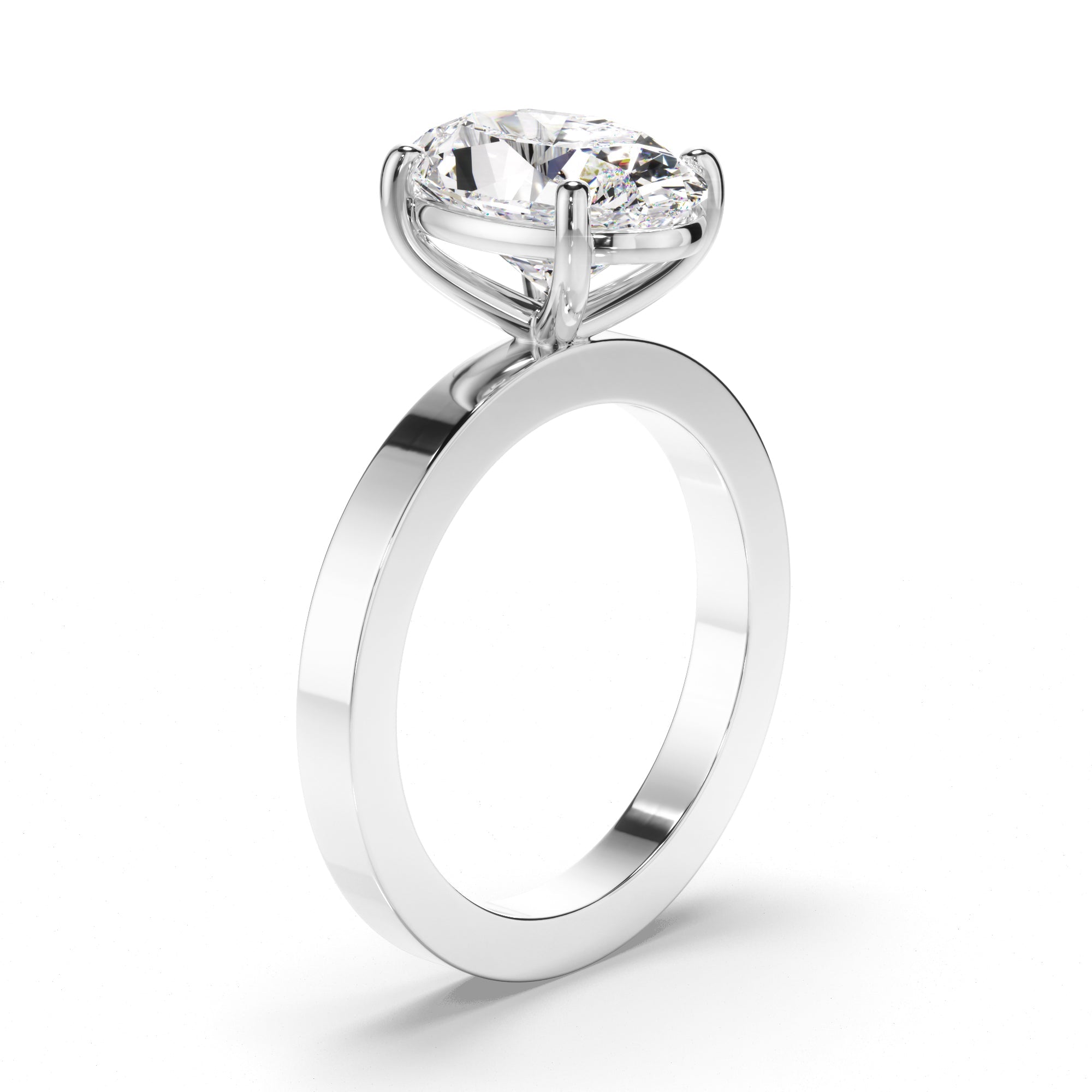 Oval Cut Diamond Solitaire Engagement Ring