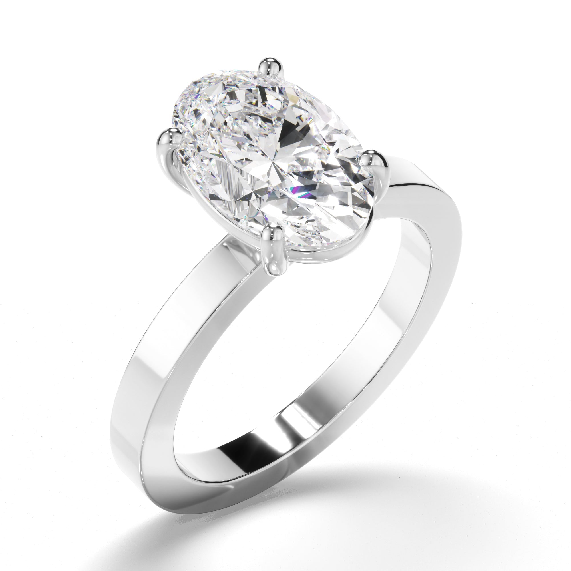 Oval Cut Diamond Solitaire Engagement Ring