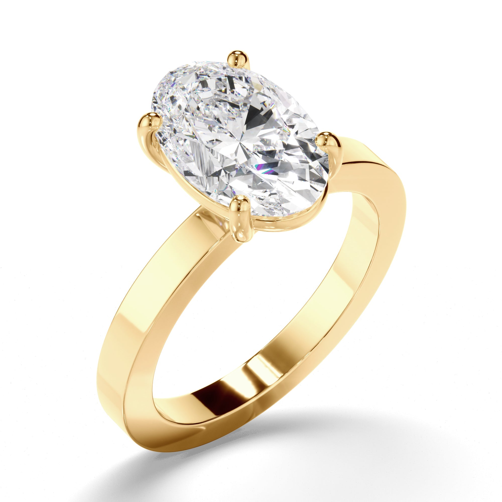 Oval Cut Diamond Solitaire Engagement Ring