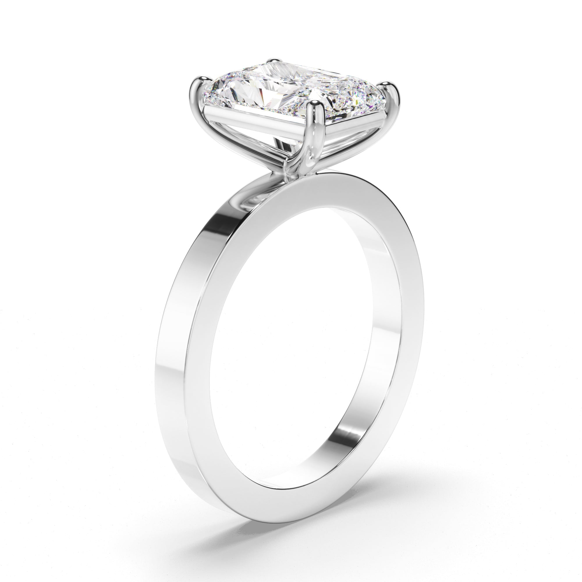 Radiant Cut Diamond Solitaire Engagement Ring