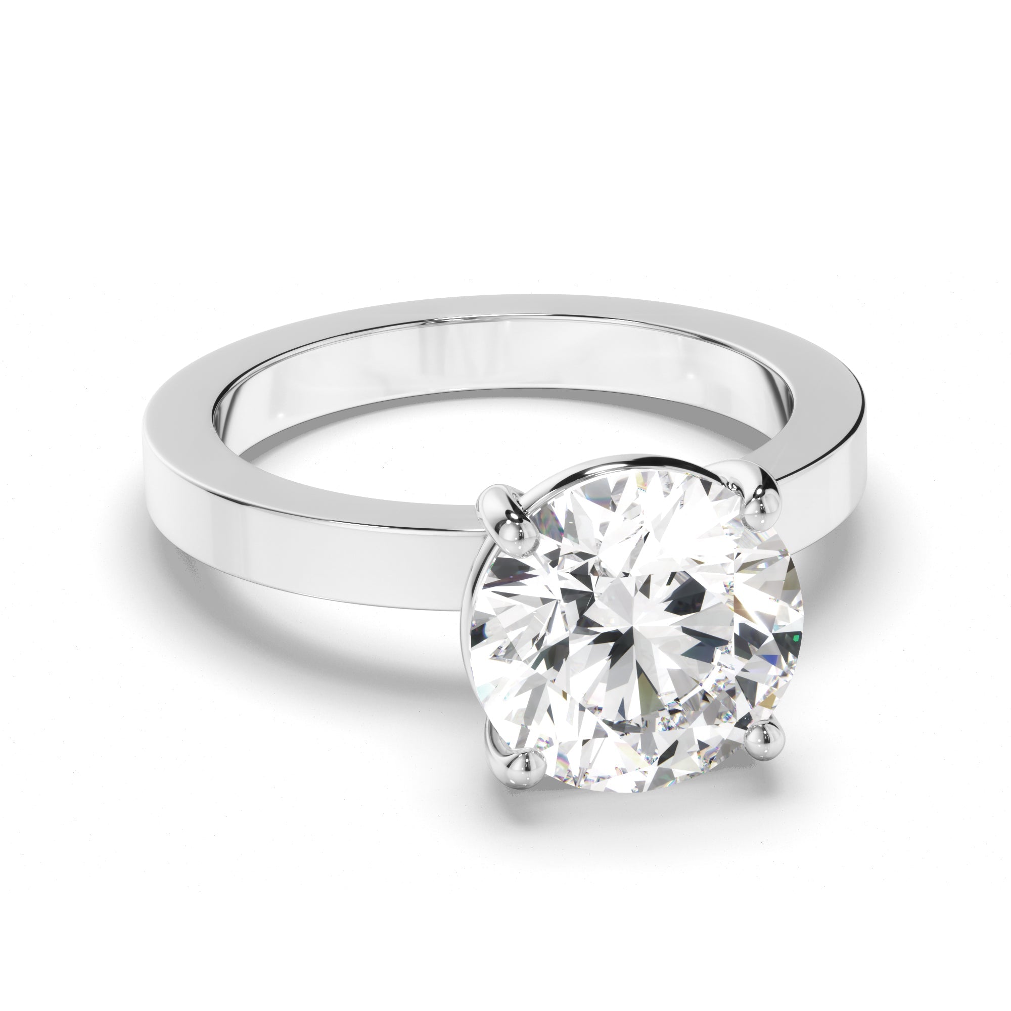 Round Brilliant Cut Diamond Solitaire Engagement Ring