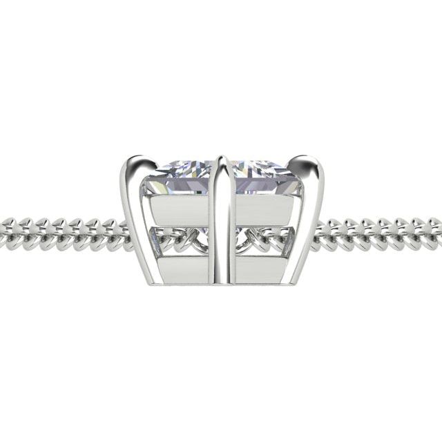 18ct White Gold 0.50ct 4-Claw Solitaire Diamond Pendant
