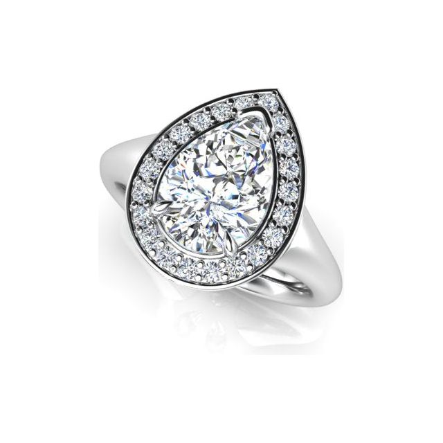 Platinum 2.31ct Pavé & Claw Halo Style Engagement Ring
