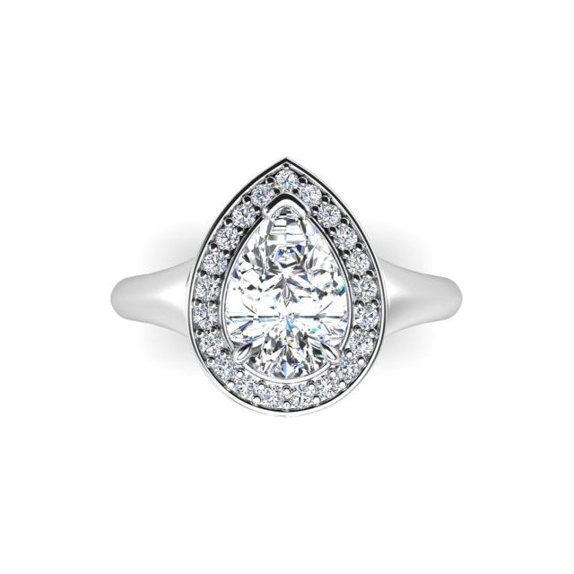 Platinum 2.31ct Pavé & Claw Halo Style Engagement Ring
