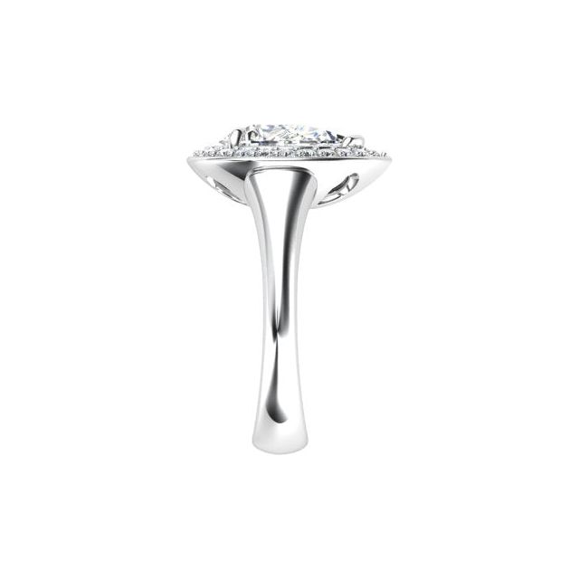 Platinum 2.31ct Pavé & Claw Halo Style Engagement Ring
